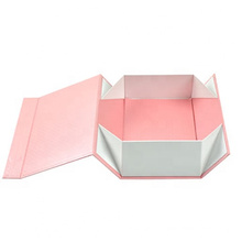 Pink custom design logo makeup brush set gift packaging magnetic flap cardboard box